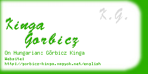 kinga gorbicz business card